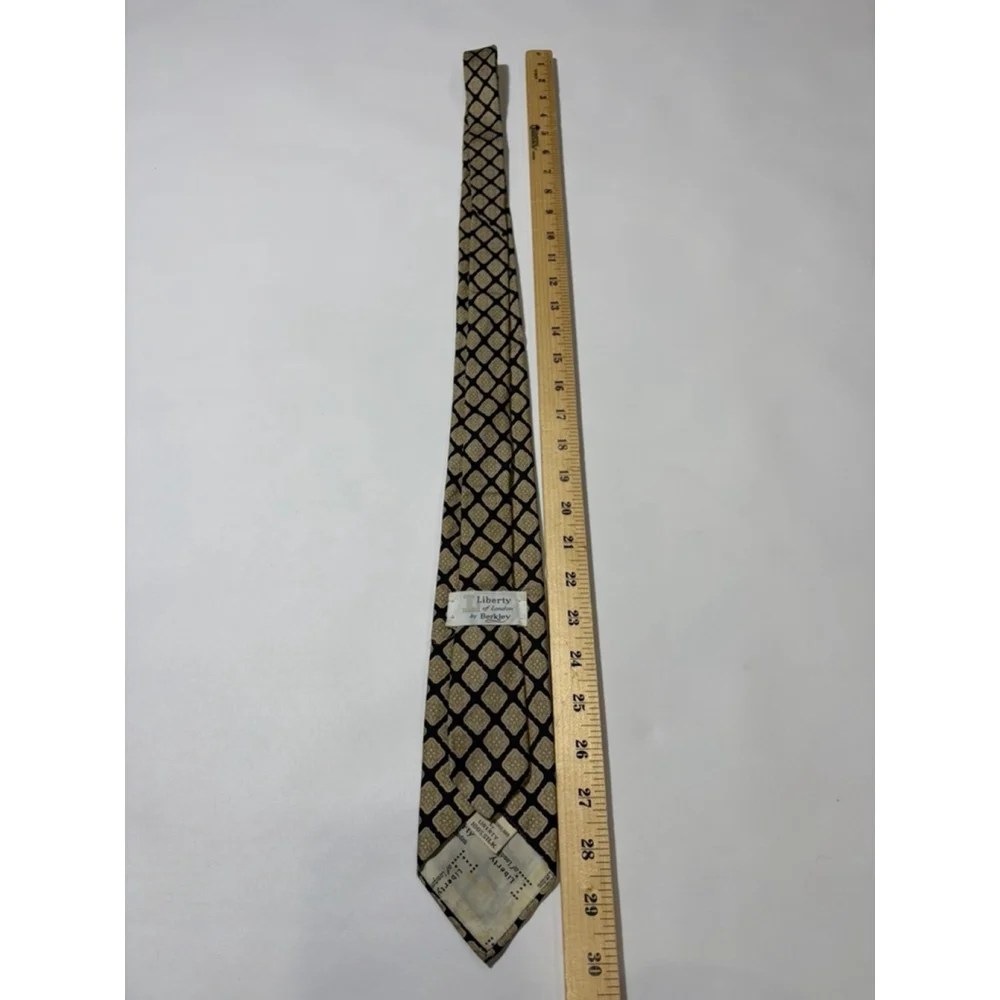 Liberty of London Berkley Silk Tie Geometric Medallion Print England